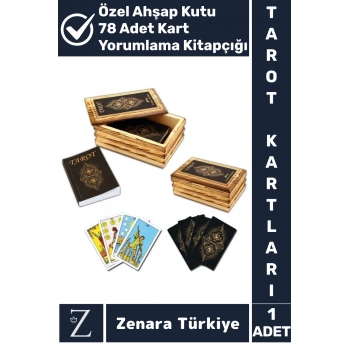 Manevi Ruhsal Rehberlik Kader Yorumlama Kitapçıklı AHŞAP KUTULU 78 Adet TAROT KARTLARI