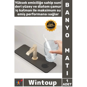 #Mat Çamur Mikrofiber Kaymaz Hızlı Kuruyan Mutfak Banyo Musluk Su Emici Sihirli Lavabo Kenar Matı