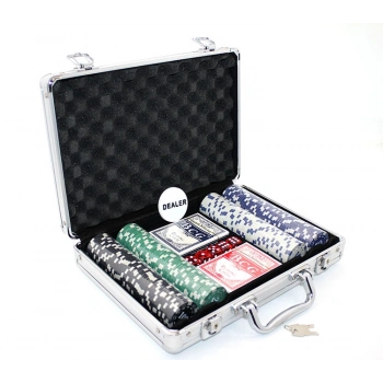 Metal Çantalı 200 Chipli Poker Oyunu Alk1500