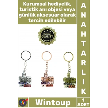 #Anahtarlık İstanbul Hatırası Şık Renkli Tasarım Kaliteli Dayanıklı Metal Galata Kulesi Anahtarlık
