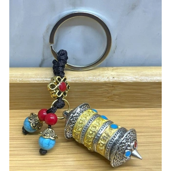 Metal Tibet Şans Çarkı Anahtarlık Alk4462