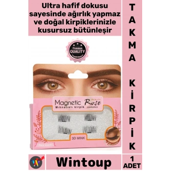 #Kirpik Güçlü Mıknatıslı Doğal Görünüm Kolay Kullanım Yapıştırıcısız Tasarım Mıknatıslı Takma Kirpik