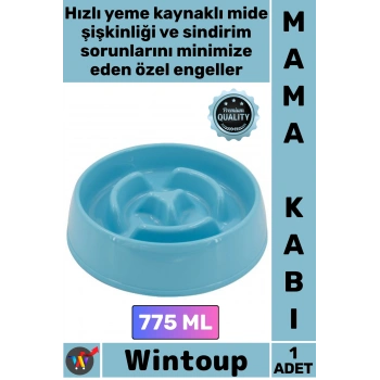 #MamaKabı Kedi Köpek Anti Gulping Sindirim Destekleyici Dayanıklı Şık Yavaş Mama Yeme Kabı 775 ML