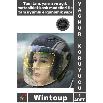 #YağmurKoruyucu Su İtici Film Buğu Önleyici Şeffaf Evrensel Vizör Motosiklet Kaskı Yağmur Kaydırıcı