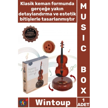 #MüzikKutusu Dekoratif Nostaljik Melodik Estetik Ahşap Görünümlü Klasik Tasarım Hediyelik Music Box