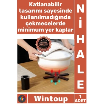 #Nihale Isıya Dayanıklı Mutfak Tezgâh Masa Koruyucu Modern Pratik Yer Tasarruflu Katlanabilir Nihale