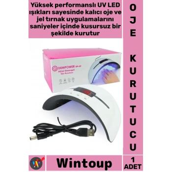 #OjeKurutucu Profesyonel UV LED Lamba Jel Protez Tırnak Hızlı Sensör Dijital Göstergeli Oje Kurutucu