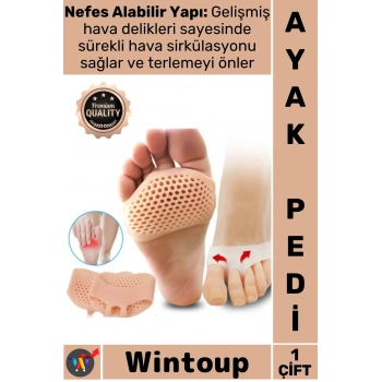 #AyakPedi Hava Delikli Kaymaz Nefes Alan Ortopedik Konforlu Yüksek Topuk Orta Parmak Metatarsal Pad