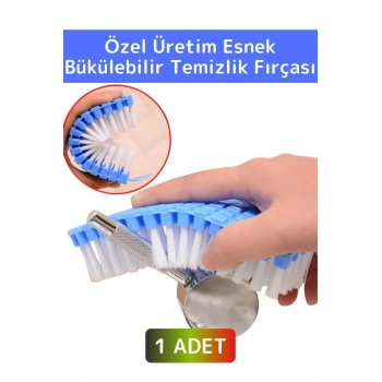 Özel Dayanıklı Ultra Esnek Bükülebilir Sert Zemin Musluk Mutfak Banyo Askılı Temizlik Fırçası 1 Adet