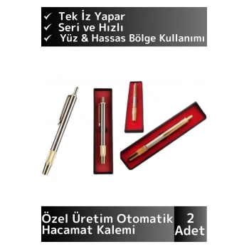 Özel Kutulu Yeni Nesil Yüz Hassas Bölge Kullanım Hızlı Rahat Metal Dayanıklı Hacamat Kalemi 2 Ad