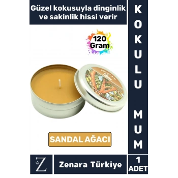 Özel Metal Kutu Arınma Huzur Meditasyon Yoga Esans Sakinlik Veren Dekoratif Oda Kokusu Mum 120 Gram