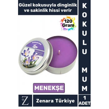 Özel Metal Kutu Arınma Huzur Meditasyon Yoga Esans Sakinlik Veren Dekoratif Oda Kokusu Mum 120 Gram
