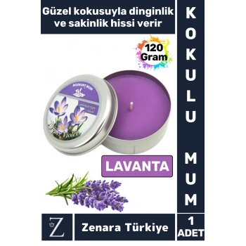 Özel Metal Kutu Arınma Huzur Meditasyon Yoga Esans Sakinlik Veren Dekoratif Oda Kokusu Mum 120 Gram