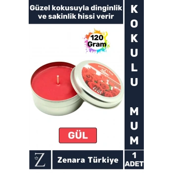 Özel Metal Kutu Arınma Huzur Meditasyon Yoga Esans Sakinlik Veren Dekoratif Oda Kokusu Mum 120 Gram