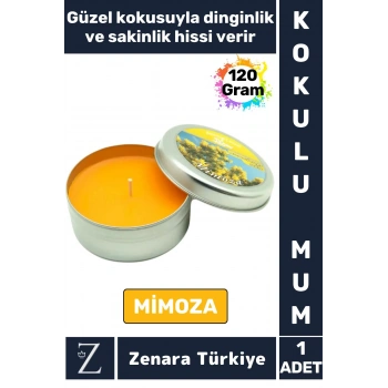 Özel Metal Kutu Arınma Huzur Meditasyon Yoga Esans Sakinlik Veren Dekoratif Oda Kokusu Mum 120 Gram