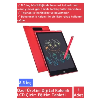 Özel Seri LCD Dijital Kalemli Çocuk Not Resim Grafik Çizim Eğitim Tableti 8.5 İnç Tablet