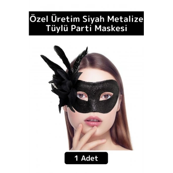 Özel Tasarım Kaliteli Balo Parti Kostüm Davet Yılbaşı Cosplay Fantezi Güllü Taşlı Pullu Detay Maske