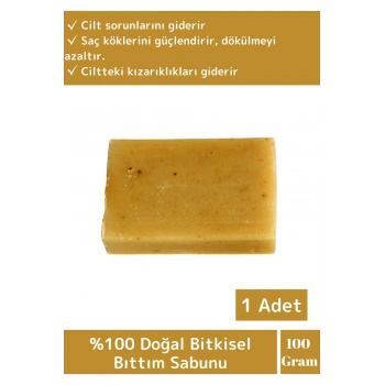 Özel Üretim %100 Bitkisel Saç Cilt Vücut Kullanım Saç Dökülmesi Karşıtı Bıttım Sabunu 1 Adet