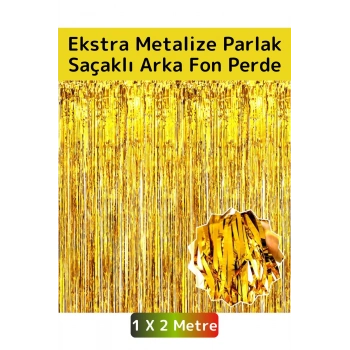 Özel Üretim Ekstra Parlak Saçaklı Doğum Günü Düğün Kına Parti Fotoğraf Çekimi Arka Fon Perde 1X2 Mtr