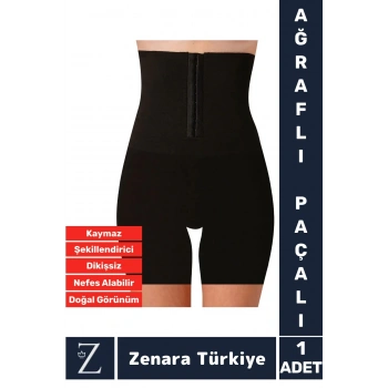 Özel Üretim Günlük İç Göstermez Vücut Şekillendiren Toparlayan Beden Küçülten Ağraflı Paçalı Korse