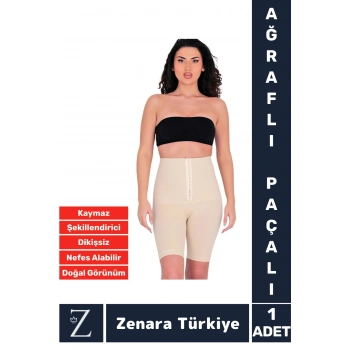 Özel Üretim Günlük İç Göstermez Vücut Şekillendiren Toparlayan Beden Küçülten Ağraflı Paçalı Korse