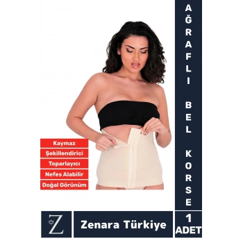 Özel Üretim İz İç Göstermez Vücut Şekillendiren Toparlayan Beden Küçülten Ağraflı Bel Korsesi