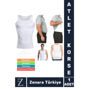 Özel Üretim Jinekomasti Dik Duruş Göbek Göğüs Toparlayan Sıkılaştıran Ultra Esnek Erkek Atlet Korse