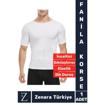 Özel Üretim Jinekomasti Dik Duruş Göğüs Göbek Toparlayan Sıkılaştıran Ultra Esnek Erkek Fanila Korse
