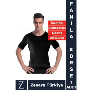 Özel Üretim Jinekomasti Dik Duruş Göğüs Göbek Toparlayan Sıkılaştıran Ultra Esnek Erkek Fanila Korse
