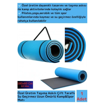 Özel Üretim Su Geçirmez Taşıma Askılı Çift Taraflı Kamp Zemin Çadır Uyku Matı Yer Minderi 10 Mm