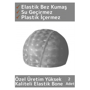 Özel Üretim Su Geçirmez Yüzücü Havuz Deniz Bonesi Elastik Bez Yüzme Şapkası Bone 2 Adet