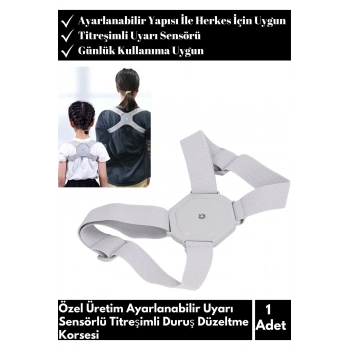 Özel Üretim Titreşimli Uyarı Sensörlü Duruş Bozukluğu Düzeltme Korsesi Tüm Yaşlar İçin