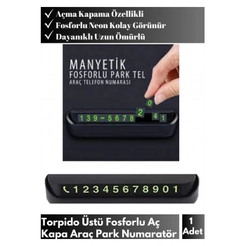 Özel Üretim Volkswagen Polo Uyumlu Oto Ayarlanabilir Fosforlu Neon Araç Numaratör Park Tel