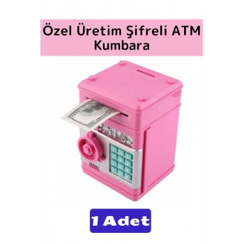 Özel Üretim Yüksek Kaliteli Değiştirilebilir Şifreli Kağıt Madeni Para Dekoratif Pilli Atm Kumbara