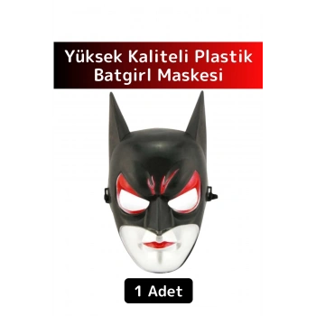 Özel Üretim Yüksek Kaliteli Eğlenceli Parti Kostüm Maskesi 28 X 17 Cm Batgirl Maske 1 Adet