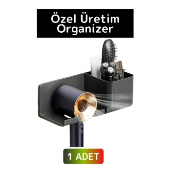 Özel Yüksek Kaliteli Montaj Gerektirmez Yapışkanlı Banyo Yatak Odası Kuaför Fön Makinesi Organizer