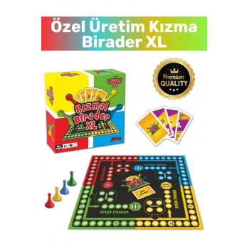 Özel Yüksek Kaliteli Yılbaşı Eğitici Zeka Geliştirici Strateji Oyunu 2-4 Kişilik XL Kızma Birader