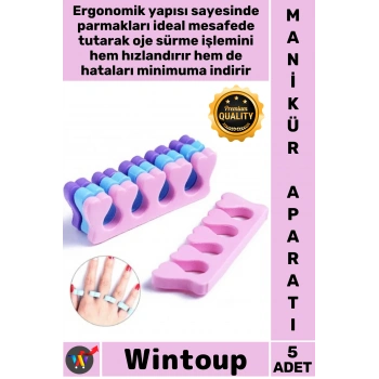 #ManikürAparatı Yumuşak Esnek Profesyonel Bakım Parmak Ayırıcı Sünger Manikür Pedikür Aparatı 5 Adet