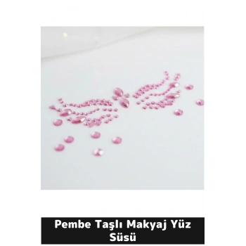 Pembe Taşlı Makyaj Yüz Süsü