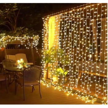 Perde Led  Sarı Işık 3 x 3