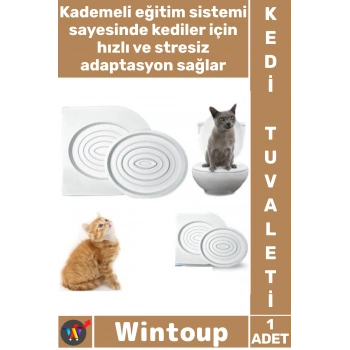 #KediTuvaleti Hijyenik Pratik Modern Evcil Hayvan Eğitim Seti Aparatı Kaliteli Klozet Kedi Tuvaleti