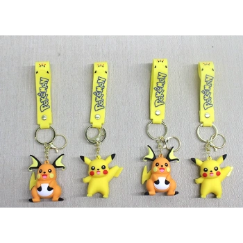Pikachu Raichu Silikon Anahtarlık