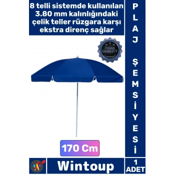 #PlajŞemsiyesi Deniz Bahçe Balkon Piknik Kamp Güneş Korumalı 170 Cm Sağlam Sert Çelik Plaj Şemsiyesi