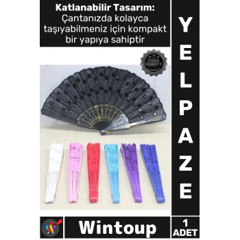#Yelpaze Katlanabilir Hafif Dayanıklı Estetik Dans Gösteri Dekoratif Hediye Renkli Plastik Yelpaze