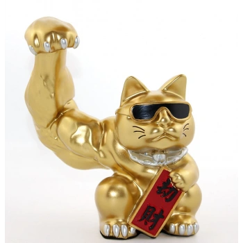 Polyester Şanslı Kedi Figürü Model 3