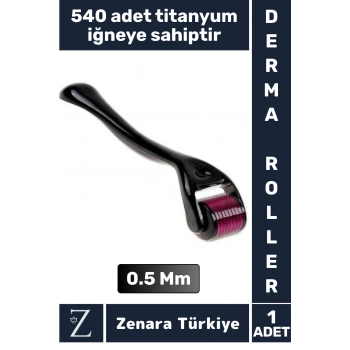 Premium 0.5 Mm 540 Titanyum İğneli Cilt Yenileyici Pürüzsüz Cilt Bakım Güzellik Aleti Derma Roller