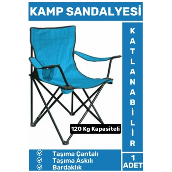 Premium 120 Kg Dayanıklı Çantalı Taşıma Askılı Bardaklık Balık Piknik Sahil Outdoor Kamp Sandalyesi