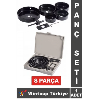 Premium Ağaç Kesme Testere Matkap Ucu Takımı Alçıpan Tavan Kesme 8 Parça PANÇ SETİ