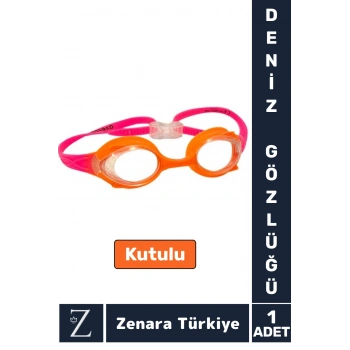 Premium Ayarlanabilir Kayış Su Geçirmez UV Koruma Silikon Plastik Anti-Fog Kutu Çocuk DENİZ GÖZLÜĞÜ