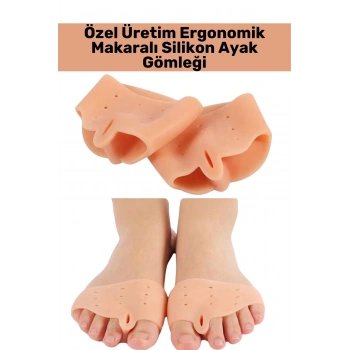 Premium Bunyon Ayak Baş Parmak Kemik Koruyucu Silikon Makaralı Ayak Parmak Ayırıcı Düzeltici 2 Çift